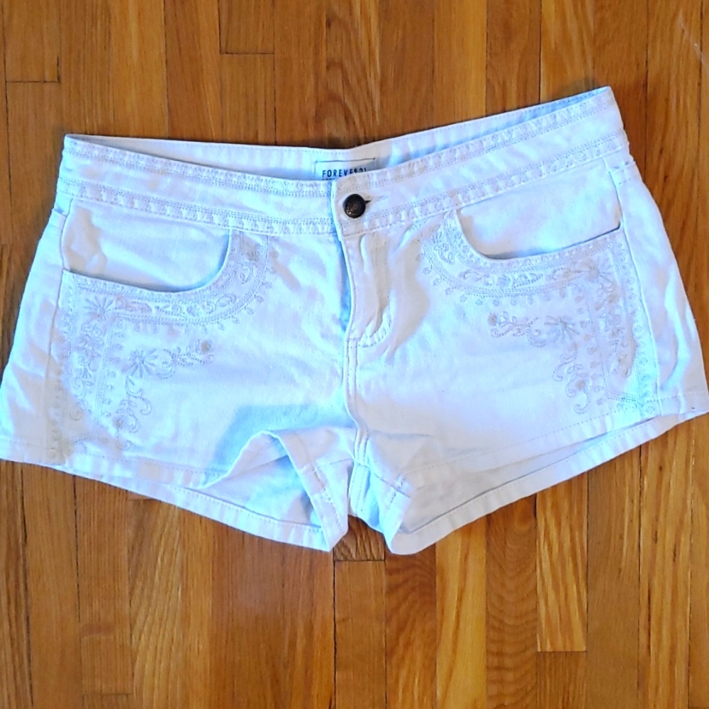 Cream Shorts